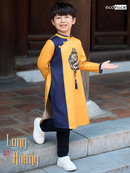 Áo dài cách tân bé trai Econice Long Hoàng