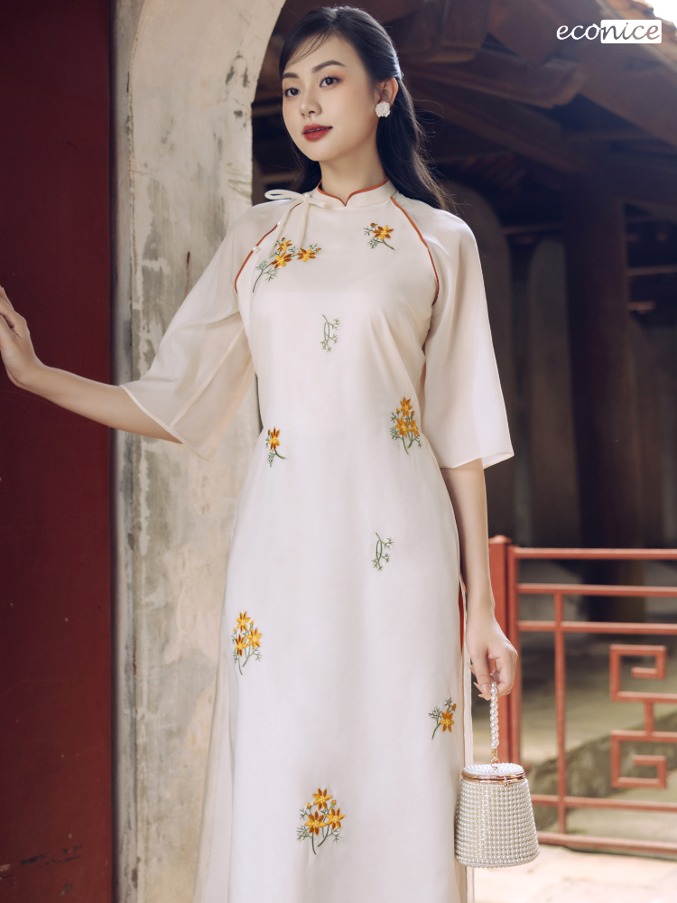 Set áo dài cách tân nữ Econice Tường San