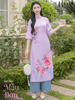 Set áo dài cách tân nữ HOA Mẫu Đơn