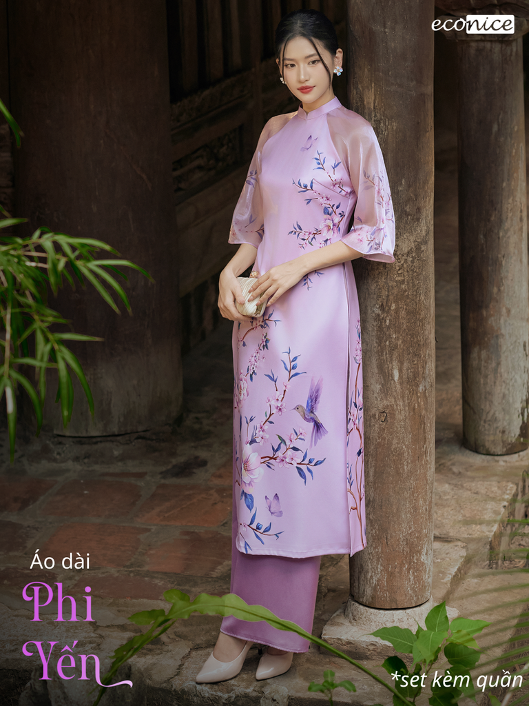 Set áo dài cách tân nữ Econice Phi Yến