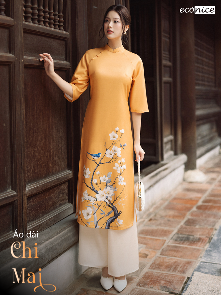 Set áo dài cách tân nữ Econice Chi Mai