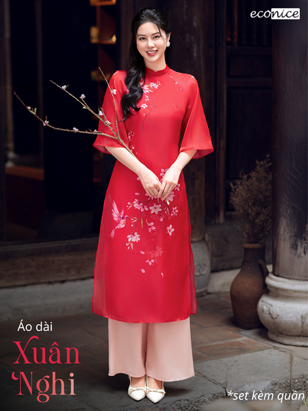 Set áo dài cách tân nữ Econice Xuân Nghi