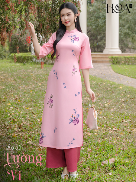 Set áo dài cách tân nữ HOA Tường Vy