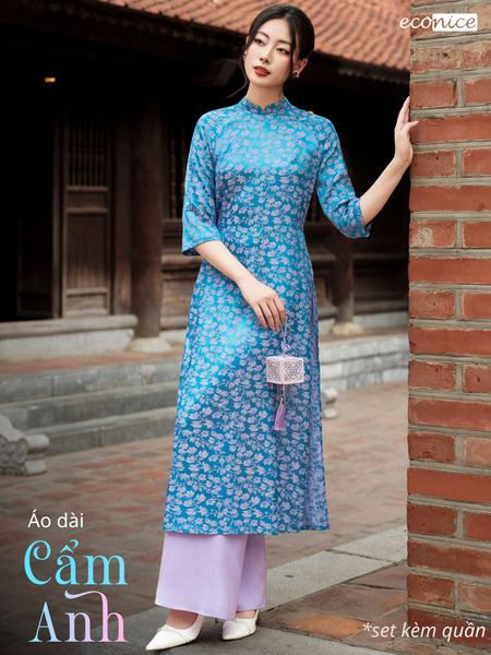 Set áo dài cách tân nữ Econice Cẩm Anh