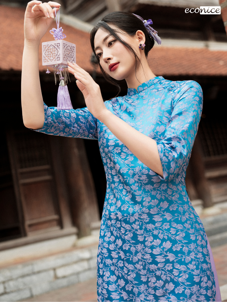 Set áo dài cách tân nữ Econice Cẩm Anh