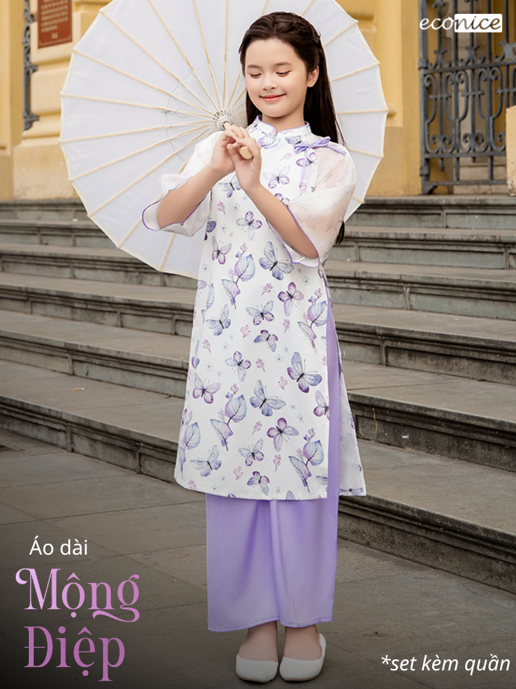 Áo dài cách tân bé gái Econice Mộng Điệp