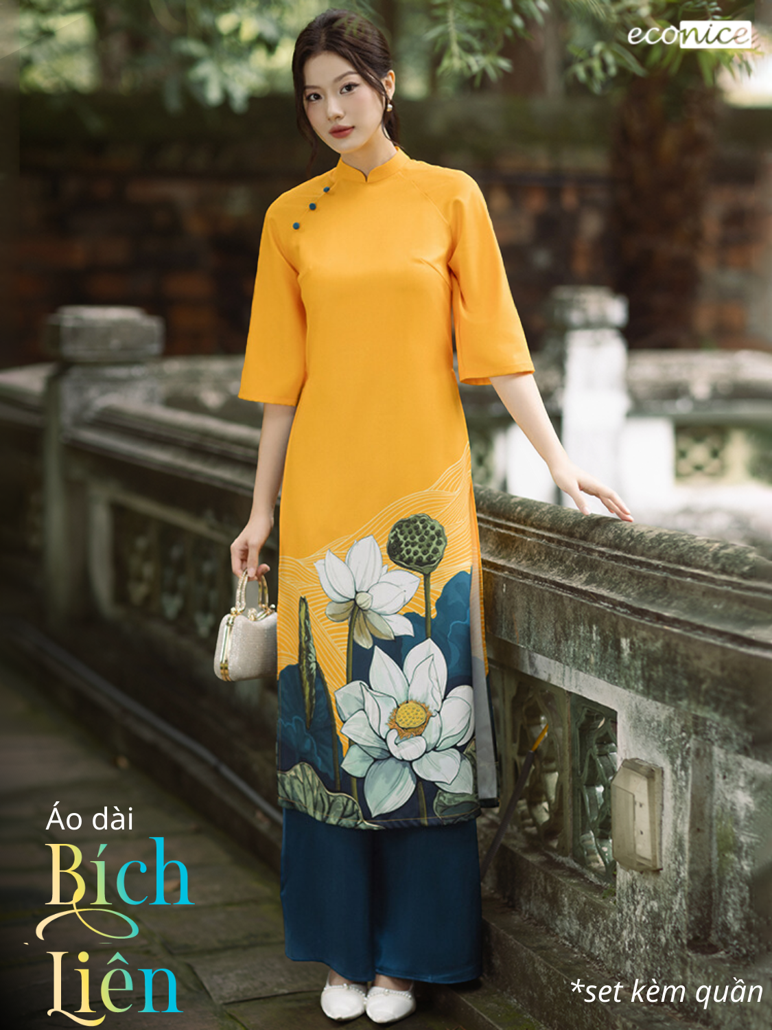 Set áo dài cách tân nữ Econice Bích Liên