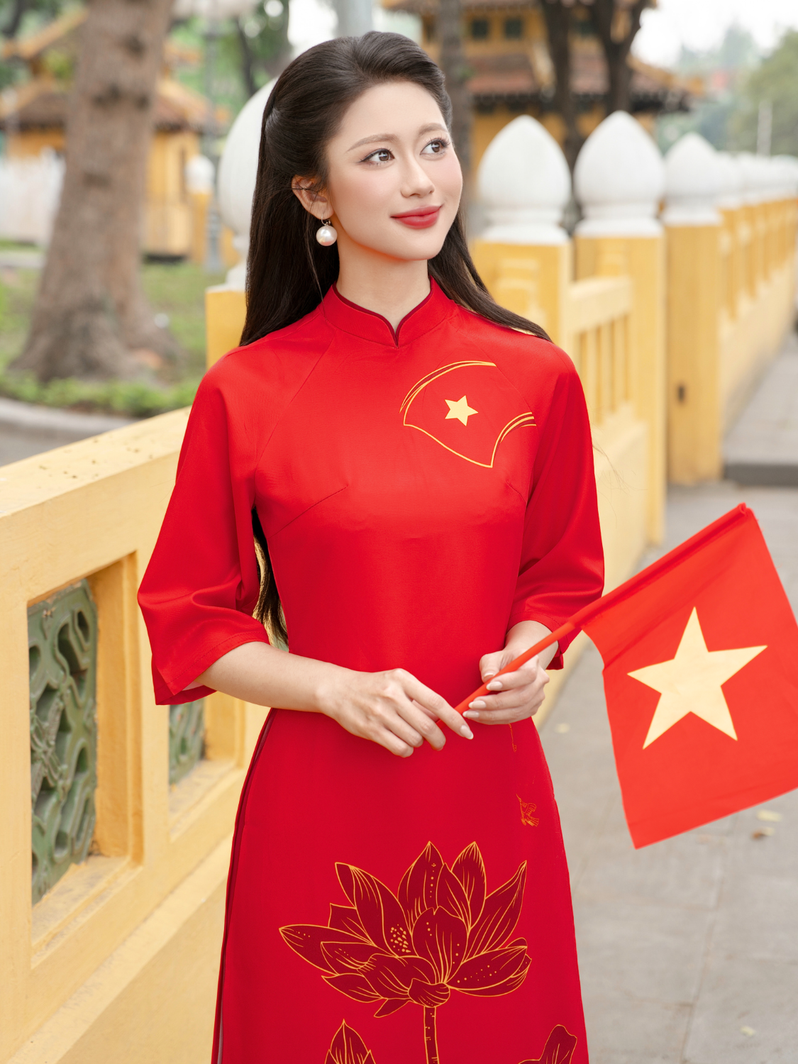 Set áo dài cách tân nữ Econice Liên Đăng