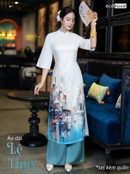 Set áo dài cách tân nữ Econice Lệ Thuỷ