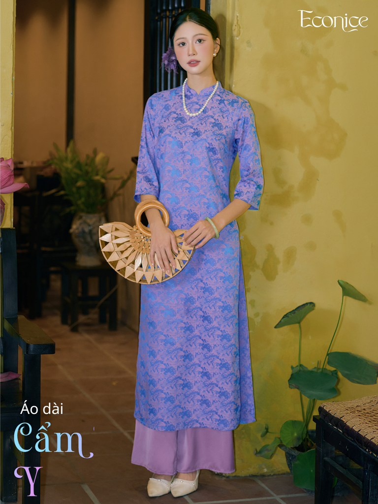 Set áo dài cách tân nữ Econice Cẩm Y