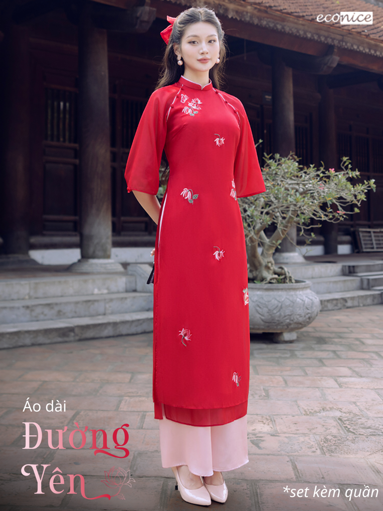 Set áo dài cách tân nữ Econice Đường Yên