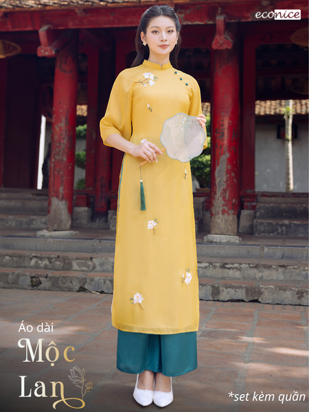 Set áo dài cách tân nữ Econice Mộc Lan