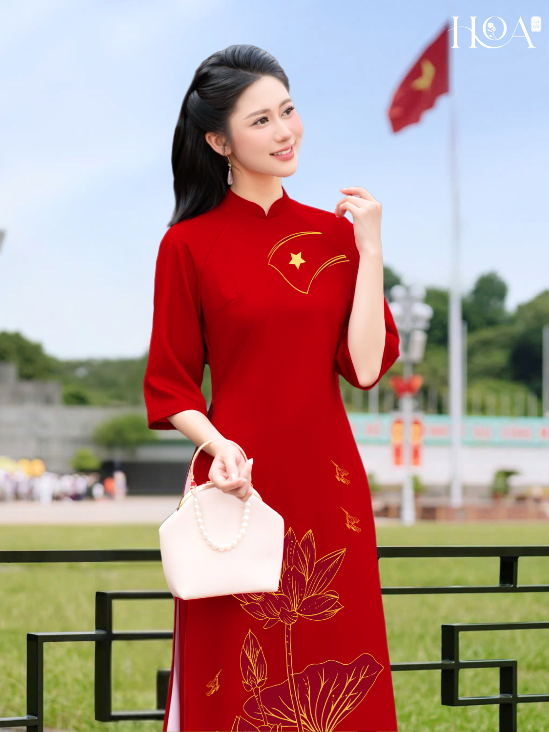 Set áo dài cách tân nữ HOA Liên Đăng 2