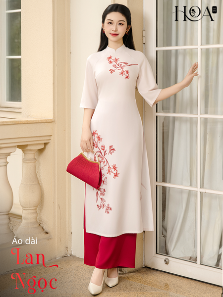 Set áo dài cách tân nữ HOA Lan Ngọc
