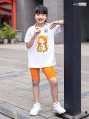 Bộ đồ biker cotton bé gái Econice E4sbtg01
