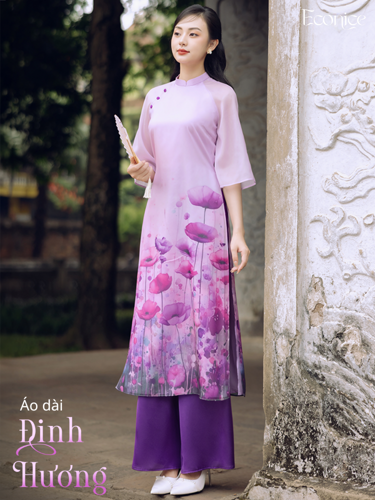 Set áo dài cách tân nữ Econice Đinh Hương