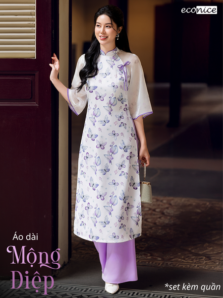 Set áo dài cách tân nữ Econice Mộng Điệp