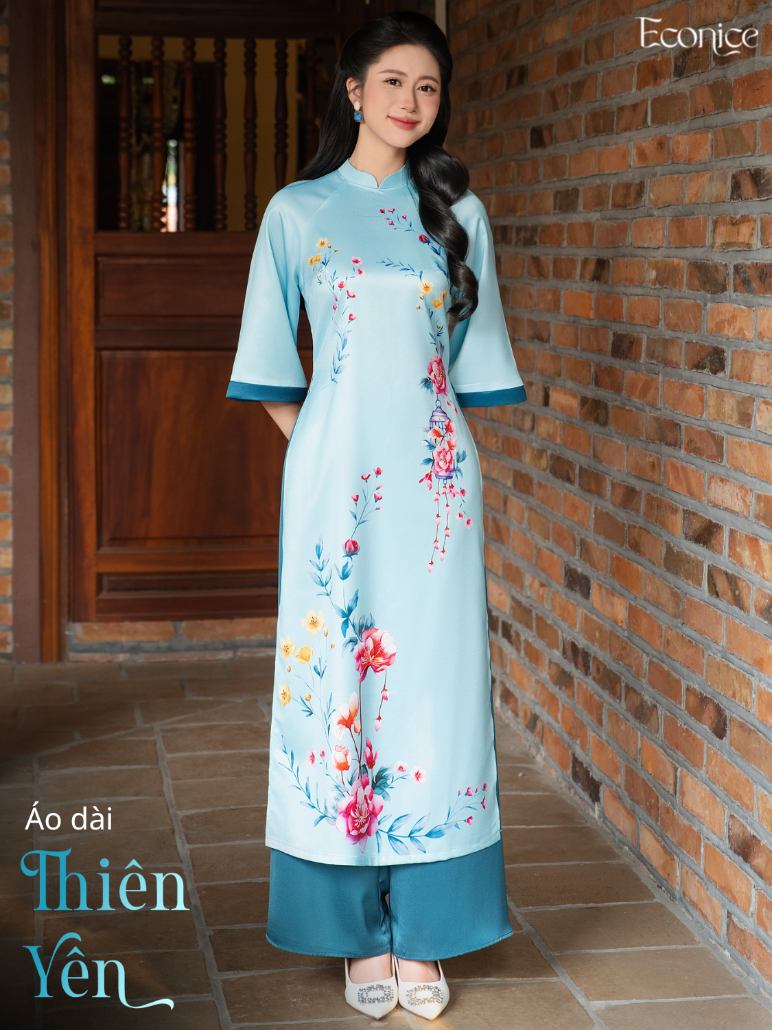 Set áo dài cách tân nữ Econice Thiên Yên