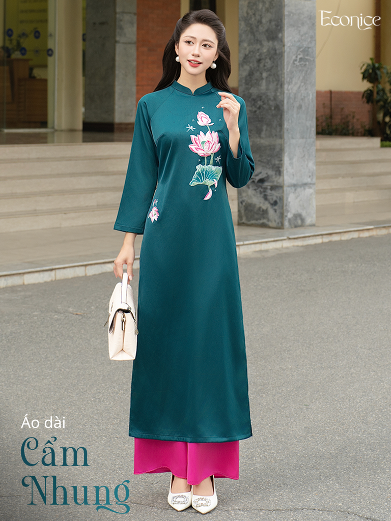 Set áo dài cách tân nữ Econice Cẩm Nhung