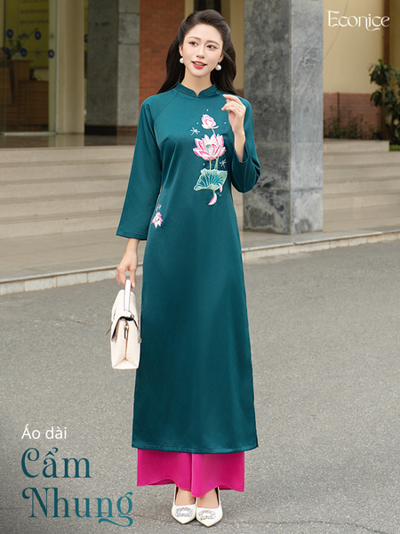 Set áo dài cách tân nữ Econice Cẩm Nhung