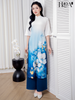Set áo dài cách tân nữ HOA Tường Lam 2