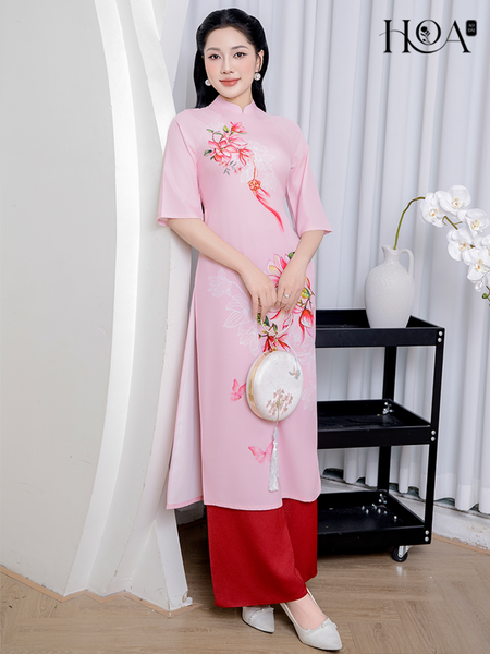 Set áo dài cách tân nữ HOA Thục Quyên 2