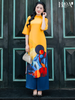 Set áo dài cách tân nữ HOA Quế Sương 2