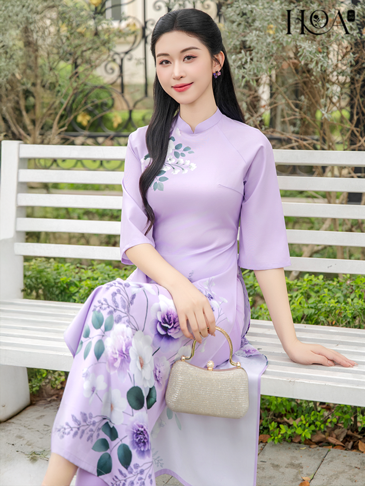 Set áo dài cách tân nữ HOA Hạ Tâm