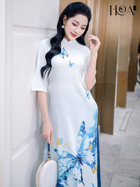 Set áo dài cách tân nữ HOA Điệp Sương 2