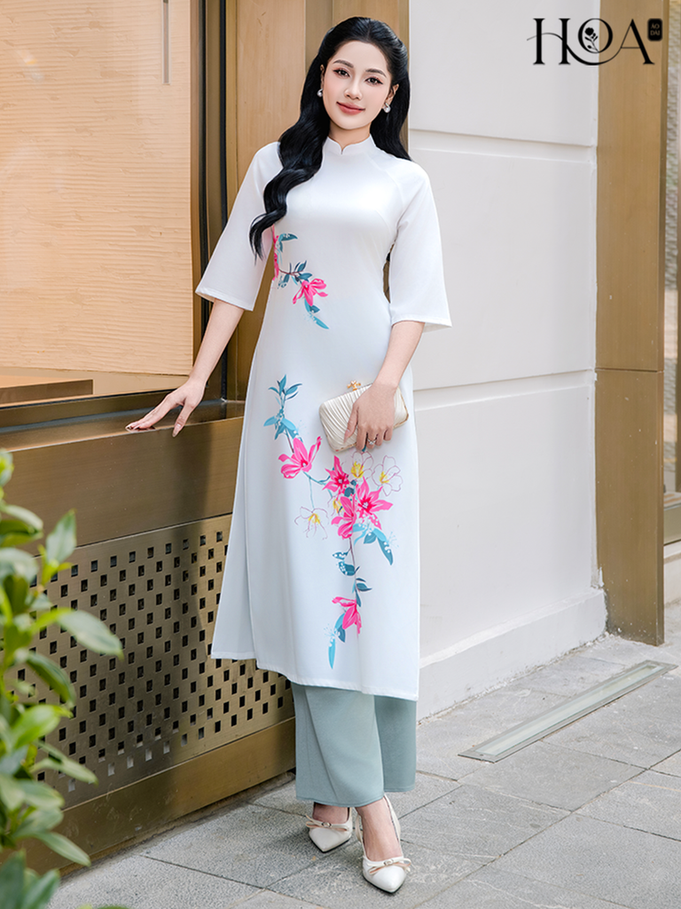Set áo dài cách tân nữ HOA Trang Đài 2