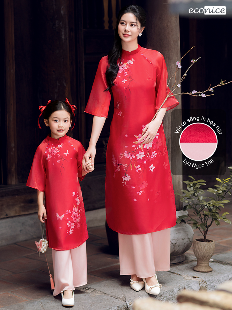 Set áo dài cách tân nữ Econice Xuân Nghi