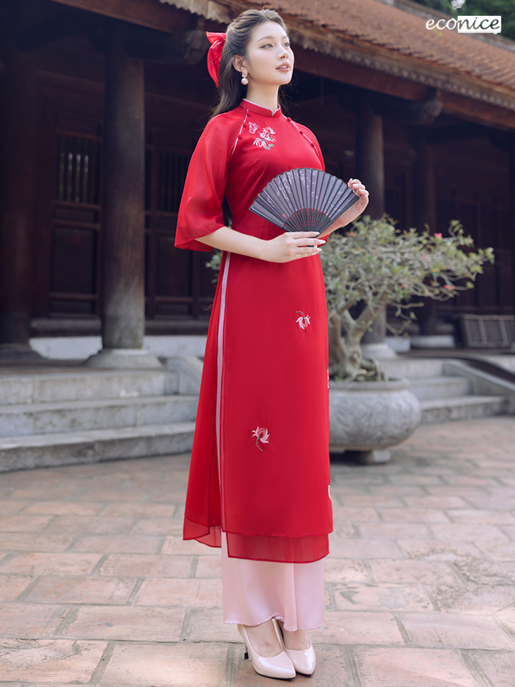 Set áo dài cách tân nữ Econice Đường Yên