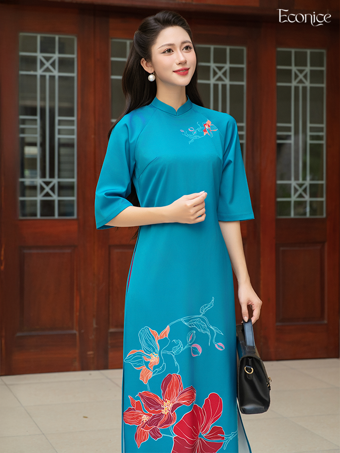 Set áo dài cách tân nữ Econice Dung Nhạc