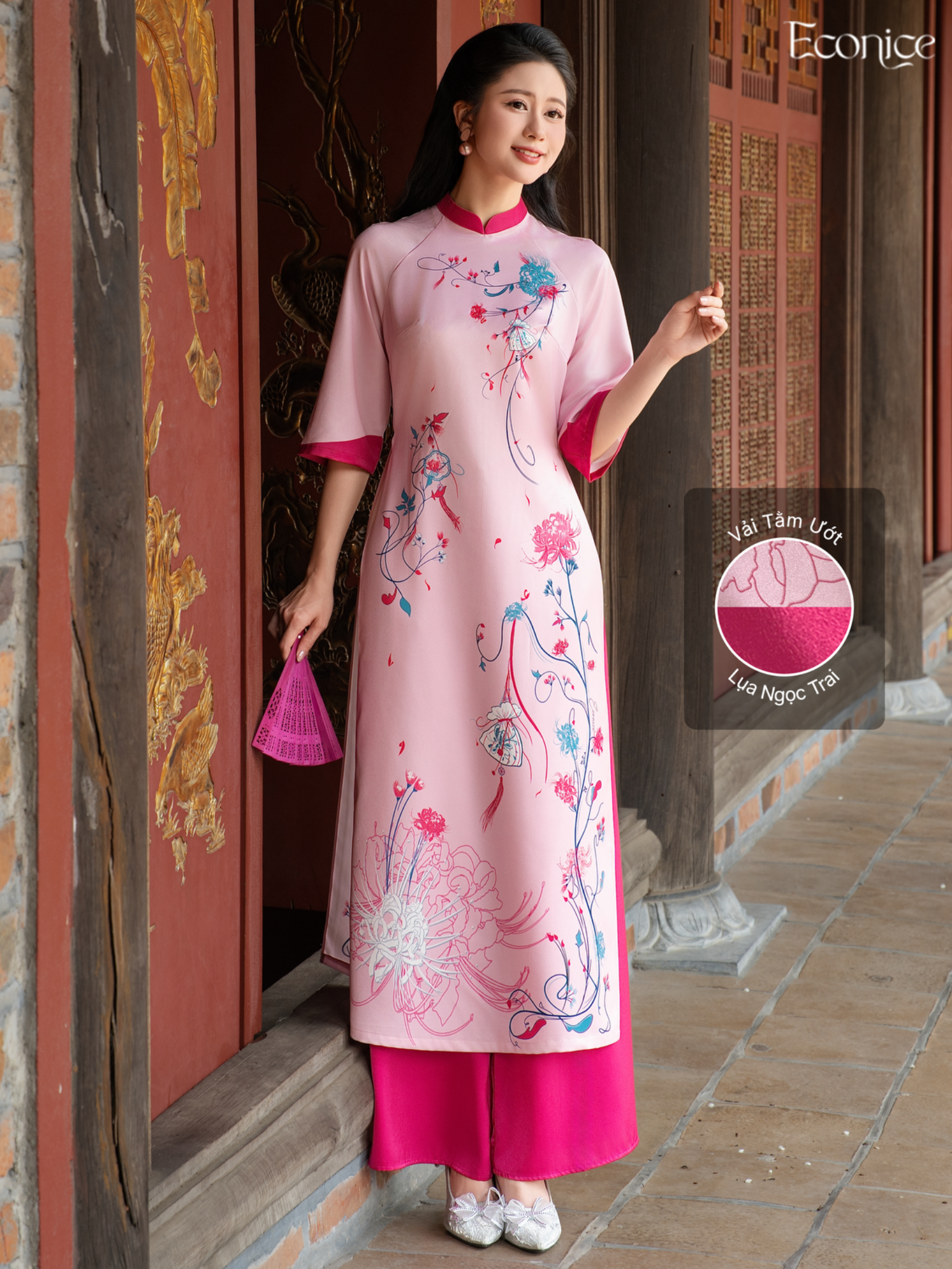 Set áo dài cách tân nữ Econice Minh Lan