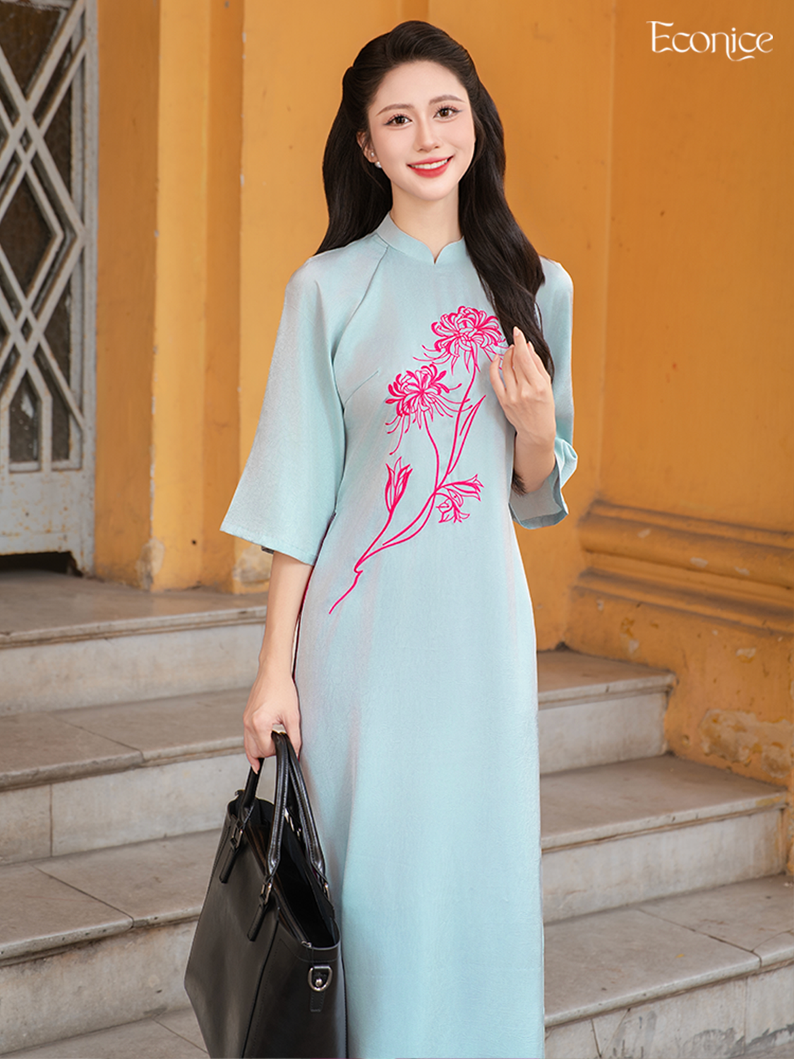 Set áo dài cách tân nữ Econice Linh Nga