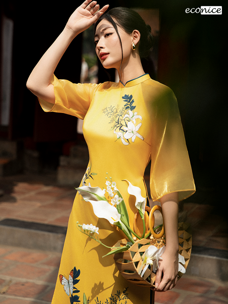 Set áo dài cách tân nữ Econice Linh Ly