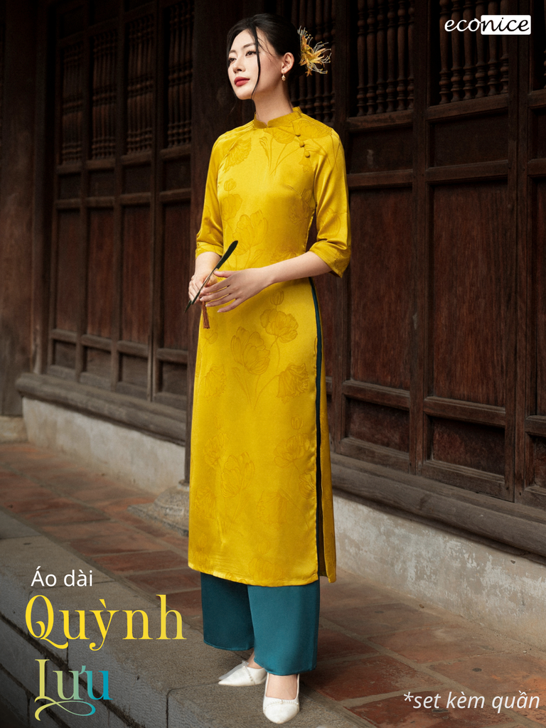 Set áo dài cách tân nữ Econice Quỳnh Lưu