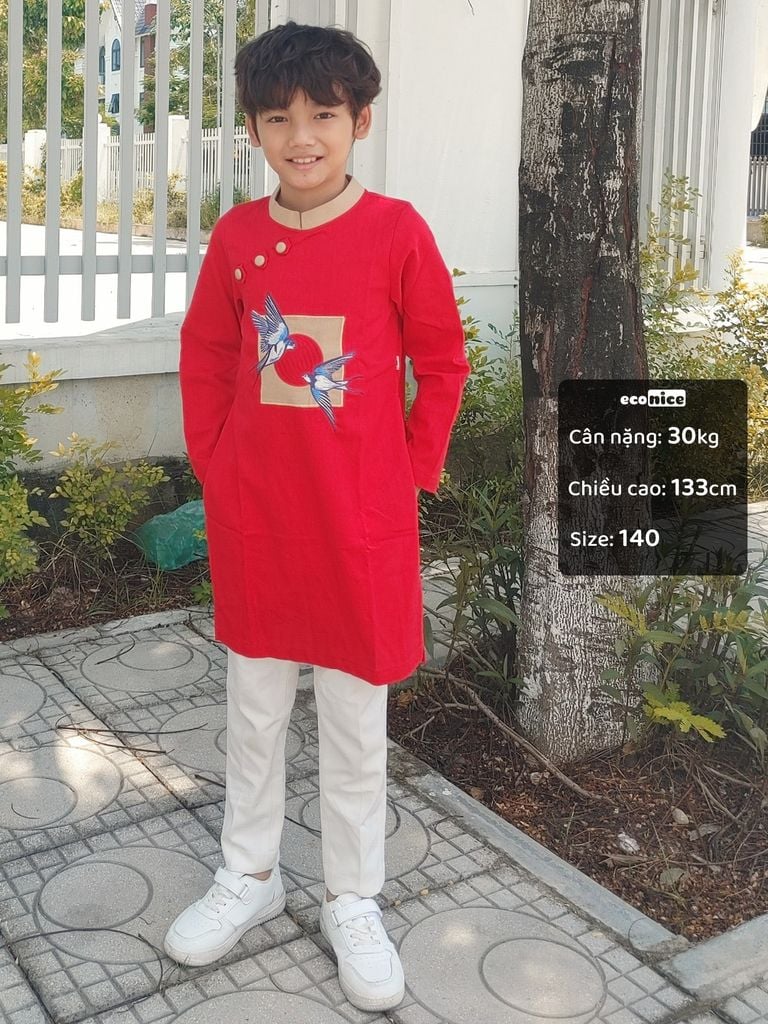 Áo dài cách tân bé trai Econice E3wadb01