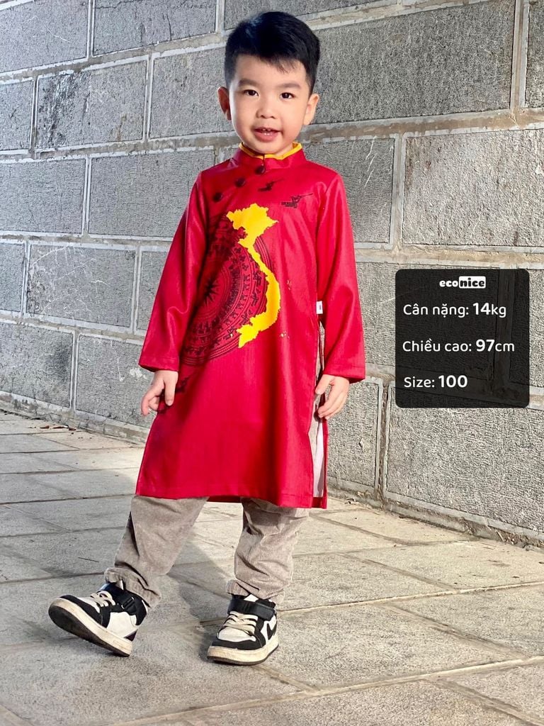 Áo dài cách tân bé trai Econice Việt Nam