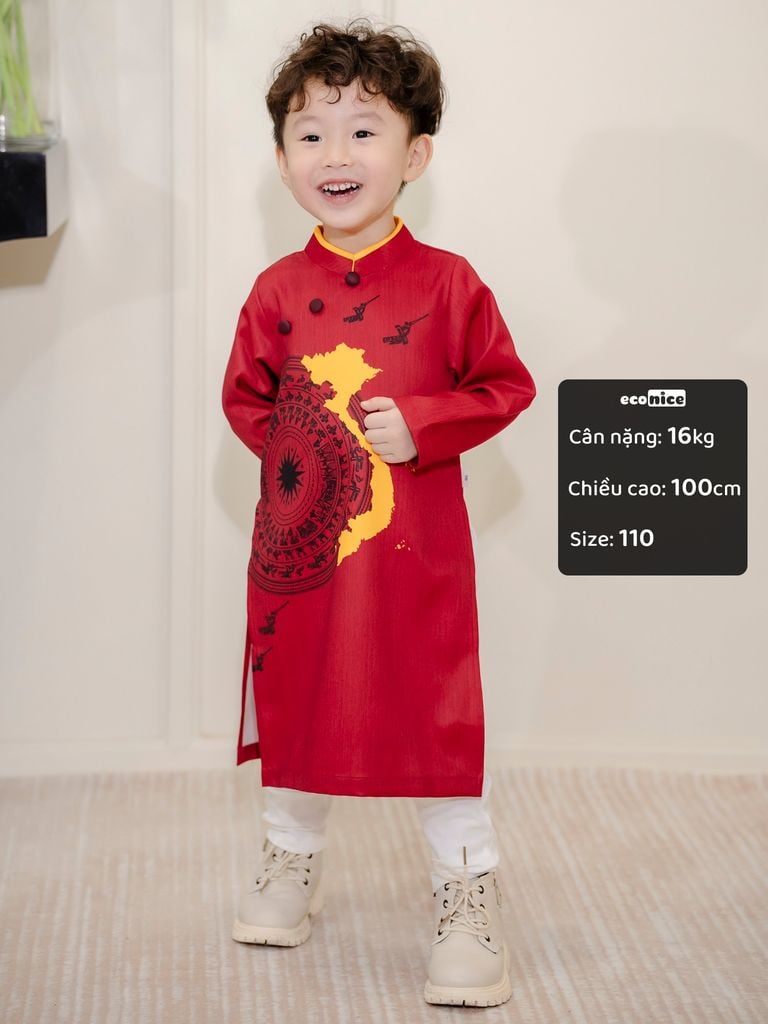 Áo dài cách tân bé trai Econice Việt Nam