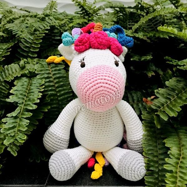  UNICON SẮC MÀU (30cm) - Thú bông bằng len handmade, Thú len nhồi bông Amigurumi - 