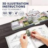  Đồ chơi Cubic Fun - Xếp hình 3D - Led White House Masterpices L529H 