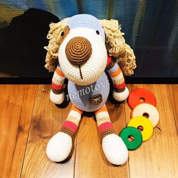  CHÓ POODLE TAI XÙ - Thú bông bằng len – Thú len nhồi bông Amigurumi – NemoToys NemoHandmade 