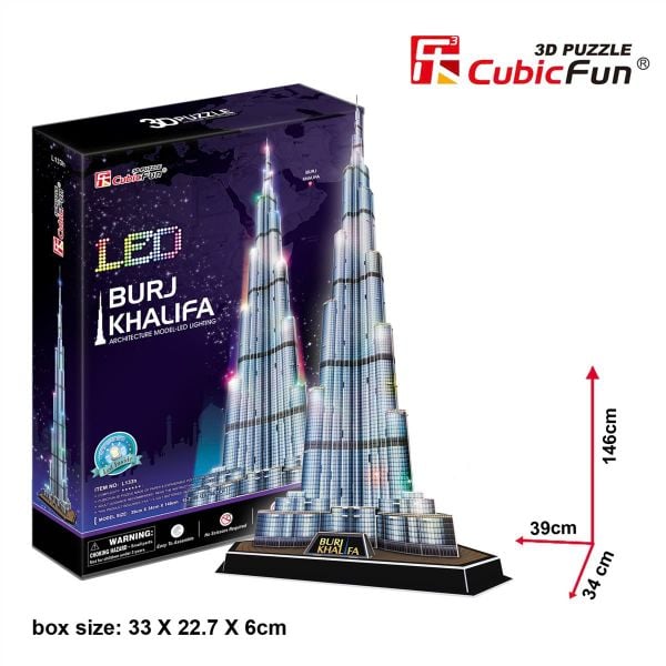  Đồ chơi Cubic Fun - Xếp hình 3D - Led Burj Khalifa L133h 