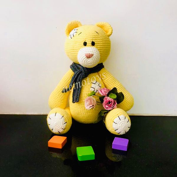  GẤU POOH VÀNG (41cm) - Thú bông bằng len handmade NemoToys, Thú len nhồi bông Amigurumi 