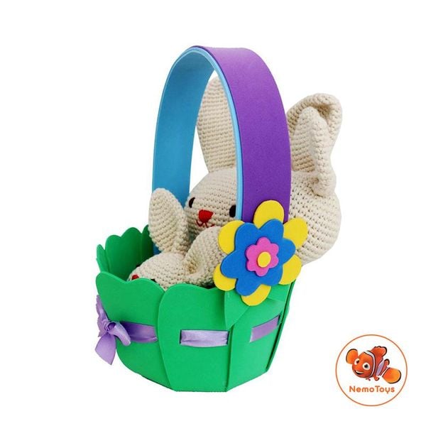  Thú len Handmade -Set Quà Newborn Thỏ Trai 