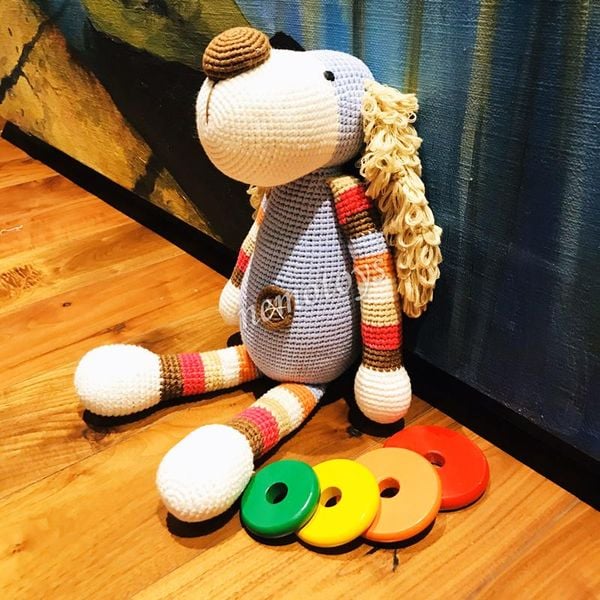  CHÓ POODLE TAI XÙ - Thú bông bằng len – Thú len nhồi bông Amigurumi – NemoToys NemoHandmade 