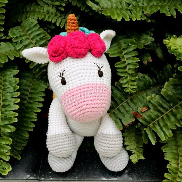  UNICON SẮC MÀU (30cm) - Thú bông bằng len handmade, Thú len nhồi bông Amigurumi - 