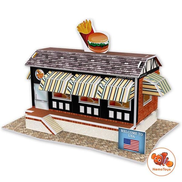  Mô hình giấy 3D CubicFun - Bộ nhà truyền thống Mỹ - Fast Food Restaurant - W3124h 