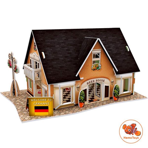  Mô hình giấy 3D CubicFun - Bộ nhà truyền thống Đức -Beer House- W3126h 
